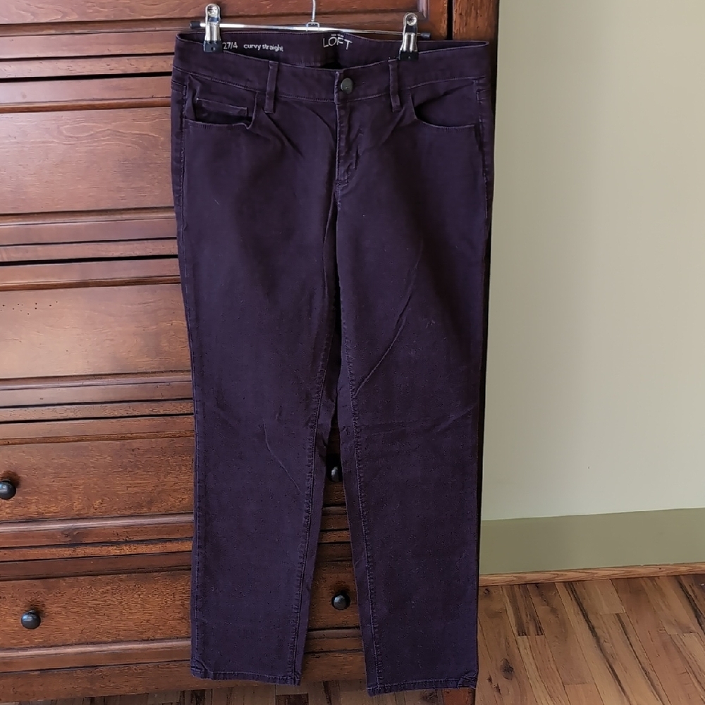 LOFT Deep Purple Jeans Trousers